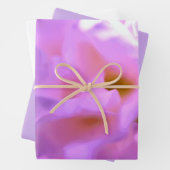 紫の花柄包装紙 フラットシート 3枚セット ラッピングペーパーシート (インサイチュ)
