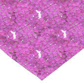 紫の花柄。   ショートテーブルランナー (コーナー)