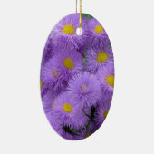 紫の花柄 セラミックオーナメント (右)