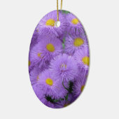 紫の花柄 セラミックオーナメント (左)