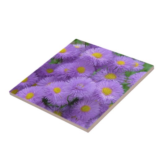 紫の花柄 タイル (側面)