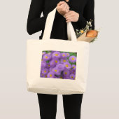 紫の花柄 ラージトートバッグ (正面(商品))