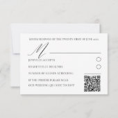 紫の花模様の結婚式RSVP 出欠カード (裏面)