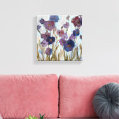 紫の花模様 キャンバスプリント (インサイチュ (リビング))