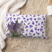 紫の花瓶 ランバークッション (ブランケット)