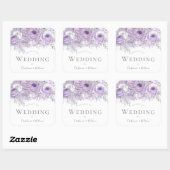 紫の花結婚の歓迎 スクエアシール (シート)