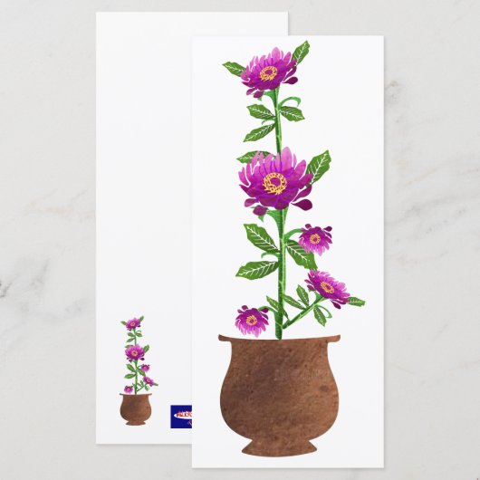 紫の花 (正面/裏面)