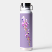 紫の花 ウォーターボトル (背面)
