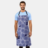 紫の花 エプロン (着用した状態)