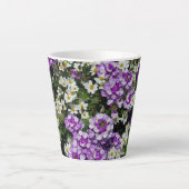 紫の花 カフェラテマグ (正面)