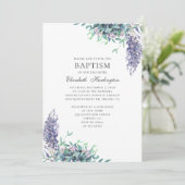 紫の花。ガーデンフローラ。ラベンダーバプテスマ 招待状 (スタンド正面)