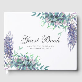 紫の花。ガーデン結婚フローララベンダー ゲストブック