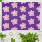 紫の花 キッチンタオル (折り畳み)
