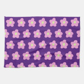 紫の花 キッチンタオル (横)