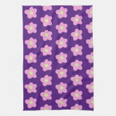 紫の花 キッチンタオル (縦)