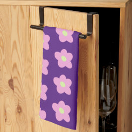 紫の花 キッチンタオル