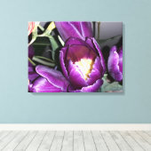 紫の花 キャンバスプリント (インサイチュ (ウッドフロア))