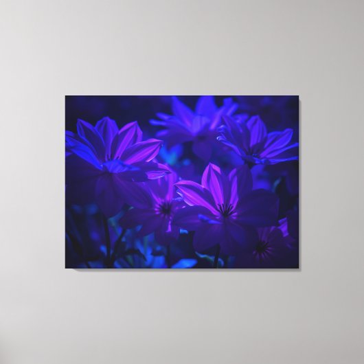 紫の花 キャンバスプリント (正面)