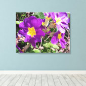 紫の花 キャンバスプリント (インサイチュ (ウッドフロア))