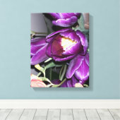 紫の花 キャンバスプリント (インサイチュ (ウッドフロア))