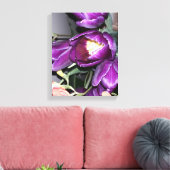紫の花 キャンバスプリント (インサイチュ (リビング))