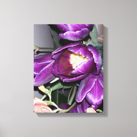 紫の花 キャンバスプリント (正面)