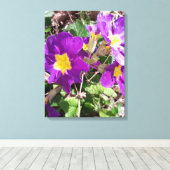 紫の花 キャンバスプリント (インサイチュ (ウッドフロア))