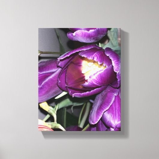 紫の花 キャンバスプリント (正面)