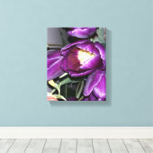 紫の花 キャンバスプリント (インサイチュ (ウッドフロア))