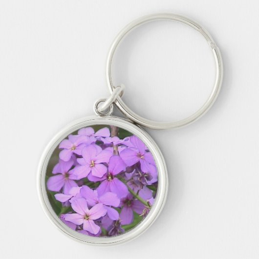 紫の花 キーチェーン (正面)