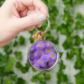 紫の花 キーホルダー (手)
