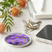 紫の花 キーホルダー (側面)