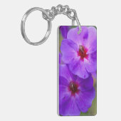 紫の花 キーホルダー (正面左)