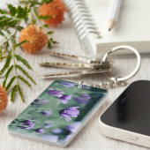 紫の花 キーホルダー (正面右)