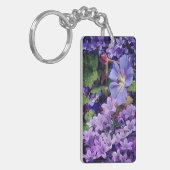 紫の花 キーホルダー (正面左)