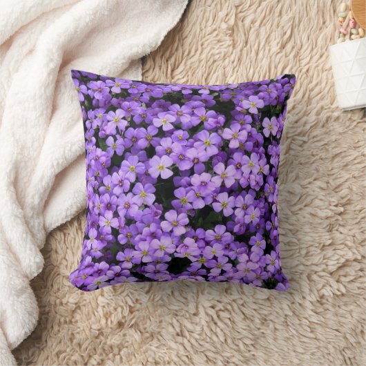 紫の花 クッション (ブランケット)