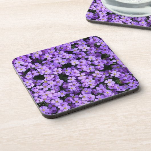 紫の花 コースター (左側)