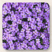 紫の花 コースター (正面)