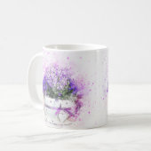 紫の花 コーヒーマグカップ (正面左)