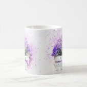 紫の花 コーヒーマグカップ (中央)