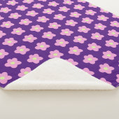 紫の花 シェルパブランケット (3/4)