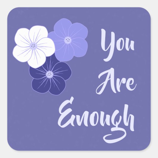 紫の花 スクエアシール (正面)