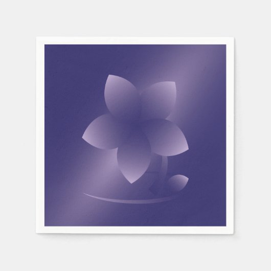紫の花 スタンダードカクテルナプキン (正面)