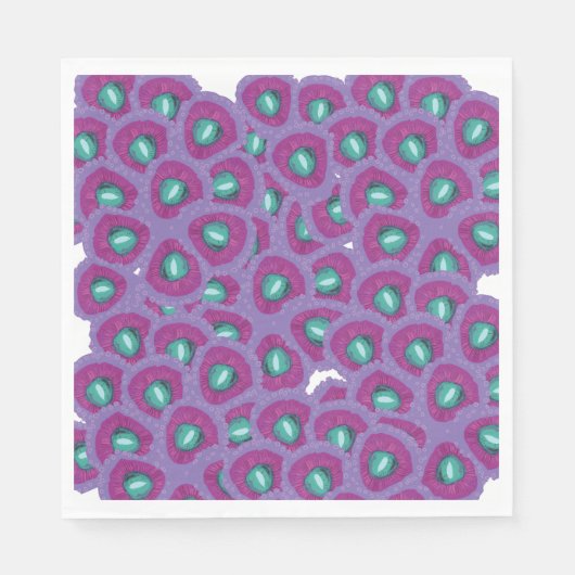 紫の花 スタンダードランチョンナプキン (正面)