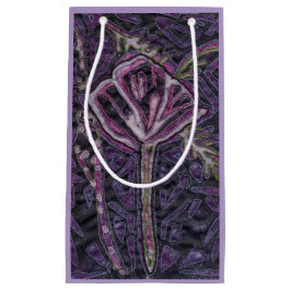 紫の花 スモールペーパーバッグ