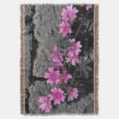 紫の花 スローブランケット (正面縦)