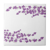 紫の花 タイル (正面)