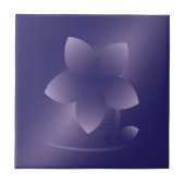 紫の花 タイル (正面)