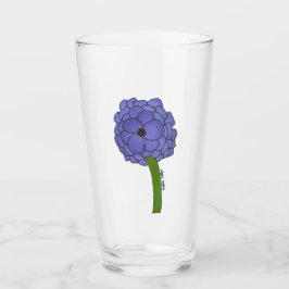 紫の花 タンブラーグラス