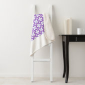 紫の花/デザインシェルパ毛布。 シェルパブランケット (インサイチュ)